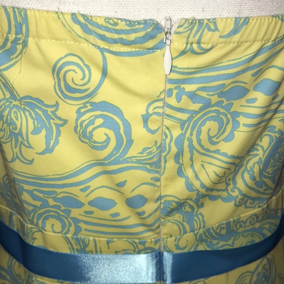 for Joseph yellow midi sundress with blue paisley - Picture 3 of 5